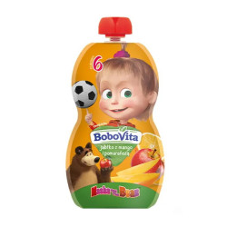 BoboVita Masza i Niedźwiedź, mus jabłko z mango i pomarańczą, 6 m+, 100 g