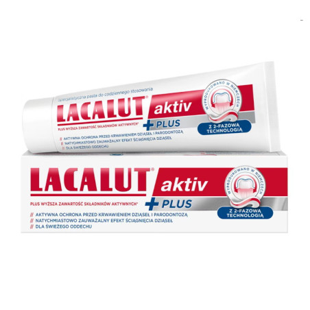 Lacalut Aktiv Plus, pasta do zębów, 75 ml