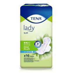 TENA Lady Slim Mini Plus Wings , specjalistyczne podpaski, 16 sztuk