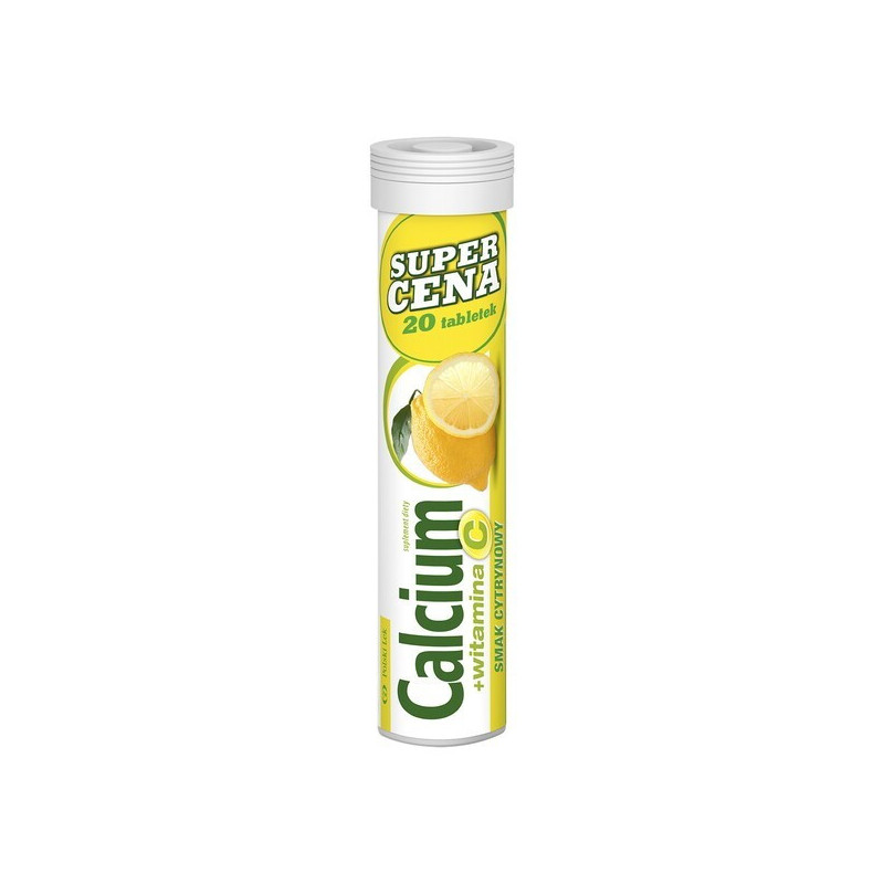 Calcium + witamina C 20 tabletek musujących smak cytrynowy