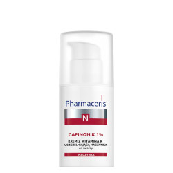 PHARMACERIS N Capinon K 1%, krem z witaminą K uszczelniającą naczynka, 30 ml