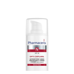 PHARMACERIS N OPTI-CAPILARIL Intensywny krem redukujący cienie i worki pod oczami SPF 15, 15 ml