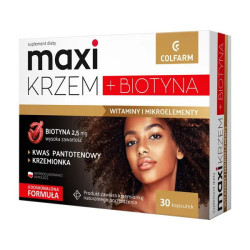 Maxi Krzem + Biotyna, kapsułki twarde, 30 sztuk