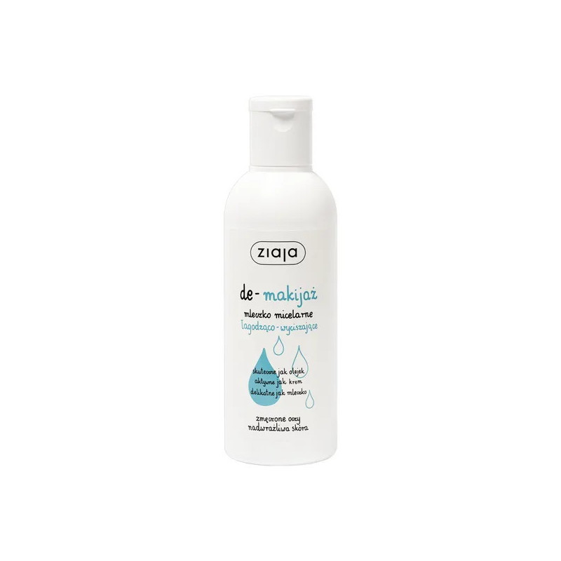 Ziaja De-Makijaż, mleczko micelarne łagodząco-wyciszające, 200 ml
