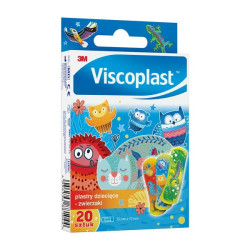 Plastry VISCOPLAST, Dziecięce Zwierzaki, 20 sztuk