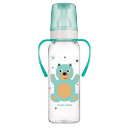 Butelka Wąska z Uchwytem, 250 ml CUTE ANIMALS 11/845 Canpol Babies