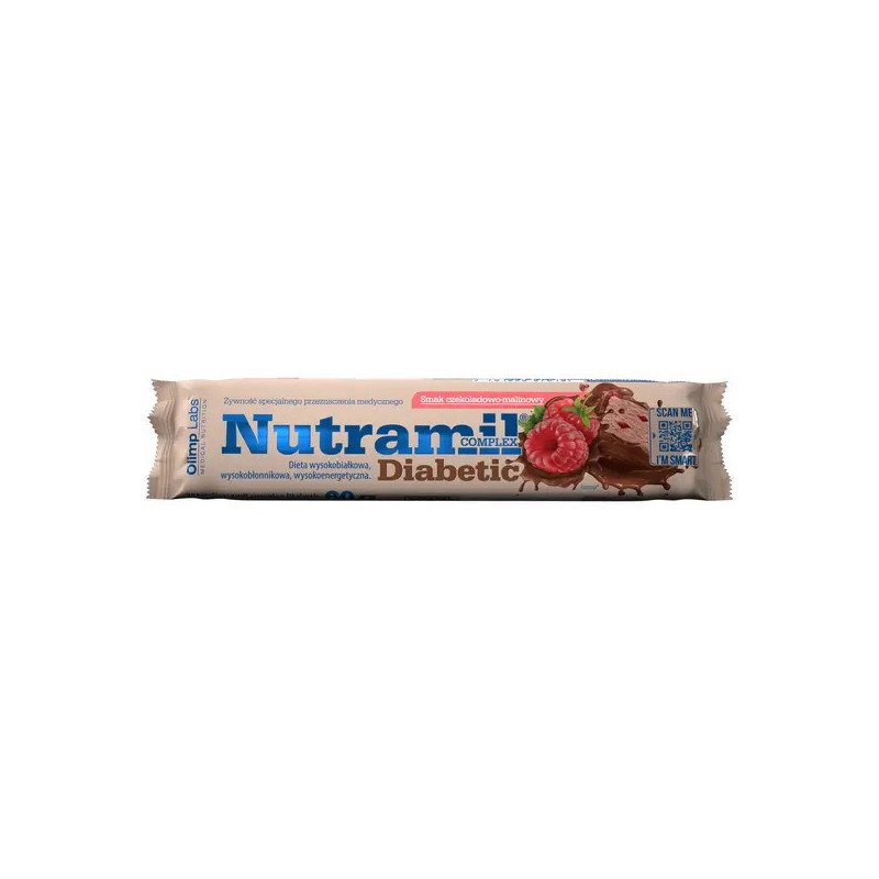 Olimp Nutramil Complex Diabetic, smak czekoladowo-malinowy, baton, 60 g