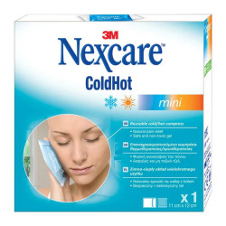 Nexcare ColdHot Therapy Pack Mini, zimno-ciepły okład żelowy wielokrotnego użytku, 11 cm x 12 cm, 1 sztuka