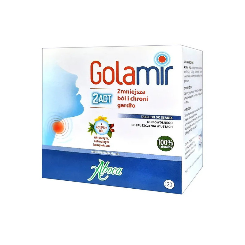 Golamir 2ACT, tabletki do ssania, 20 sztuk