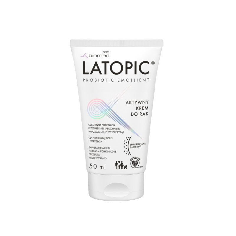 LATOPIC PROBIOTIC EMOLLIENT AKTYWNY KREM DO RĄK, 50 ML