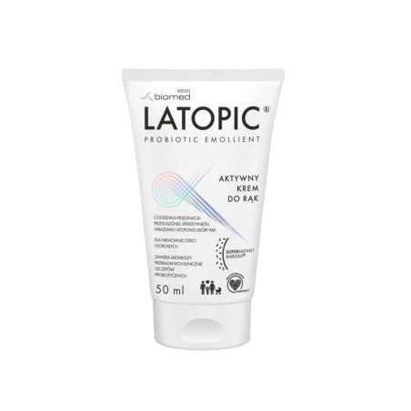 LATOPIC PROBIOTIC EMOLLIENT AKTYWNY KREM DO RĄK, 50 ML