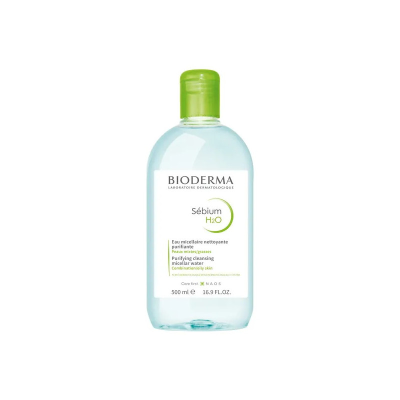 Bioderma Sebium H2O, woda micelarna do skóry mieszanej i tłustej, 500 ml