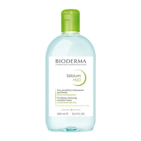 Bioderma Sebium H2O, woda micelarna do skóry mieszanej i tłustej, 500 ml