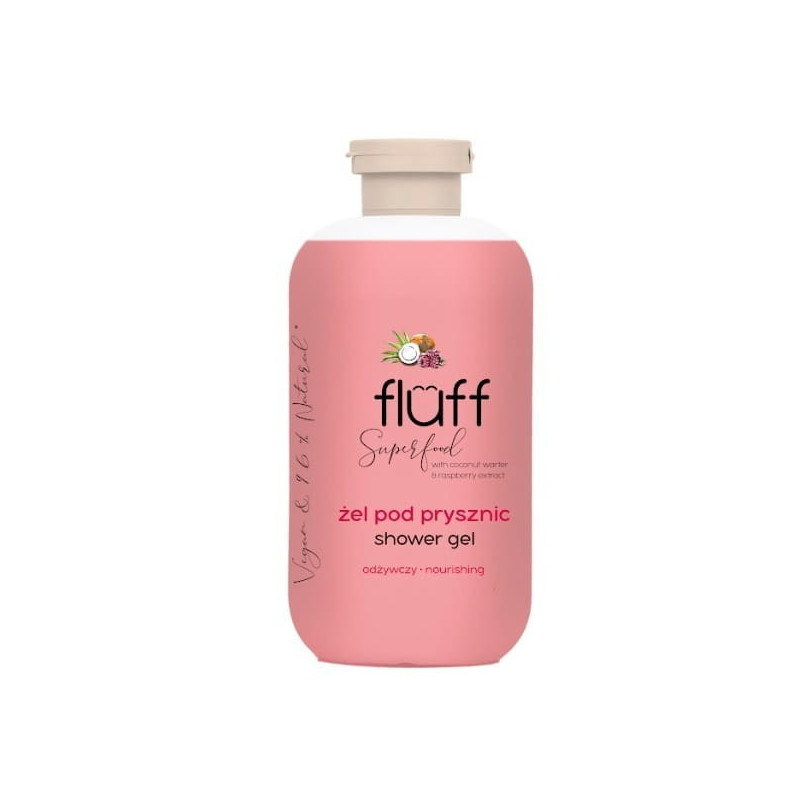 Fluff żel pod prysznic Kokos i malina, 500 ml