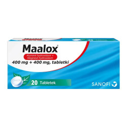 Maalox, 400 mg+400 mg, tabletki, 20 sztuk