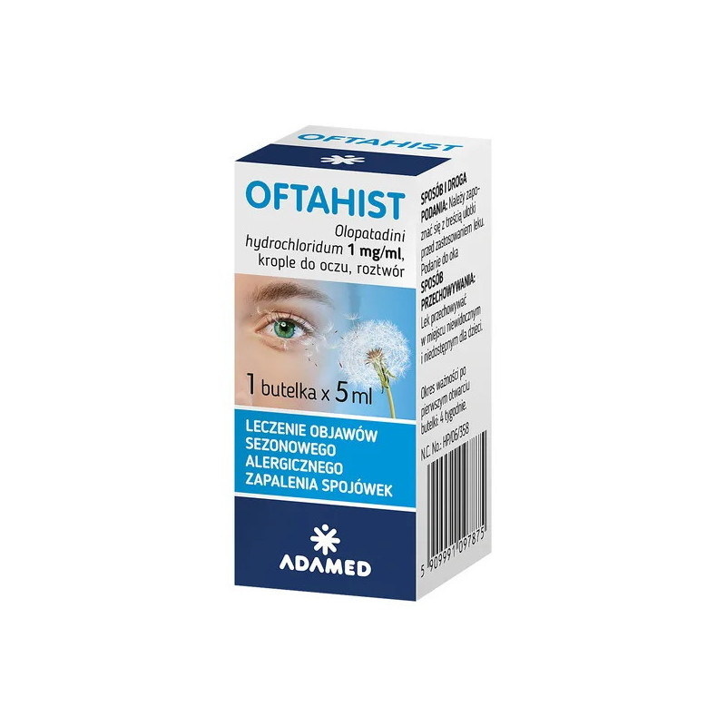 Oftahist, 1 mg/ml, krople do oczu, 5 ml (1 butelka)