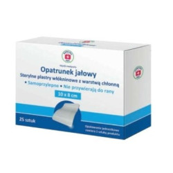 Opatrunek jałowy APTECZKA ABC 10 cm x 8 cm plaster, 25 sztuk