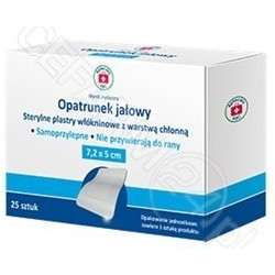 Opatrunki jałowe  APTECZKA ABC  7,2 cm x 5 cm ,25sztuk