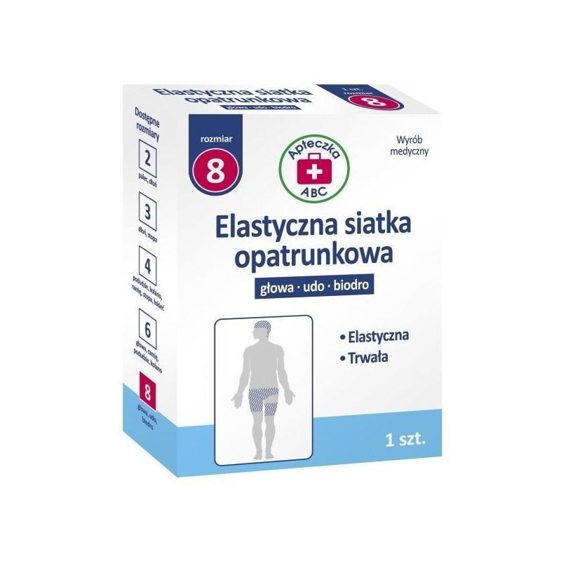 Apteczka ABC Elastyczna siatka opatrunkowa rozmiar 8 (głowa, udo, biodro) ,1 szt