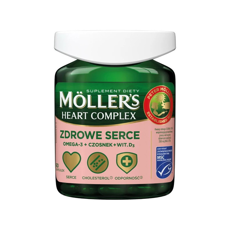 Moller's Complex Heart (Zdrowe serce), suplement diety, 60 kapsułek
