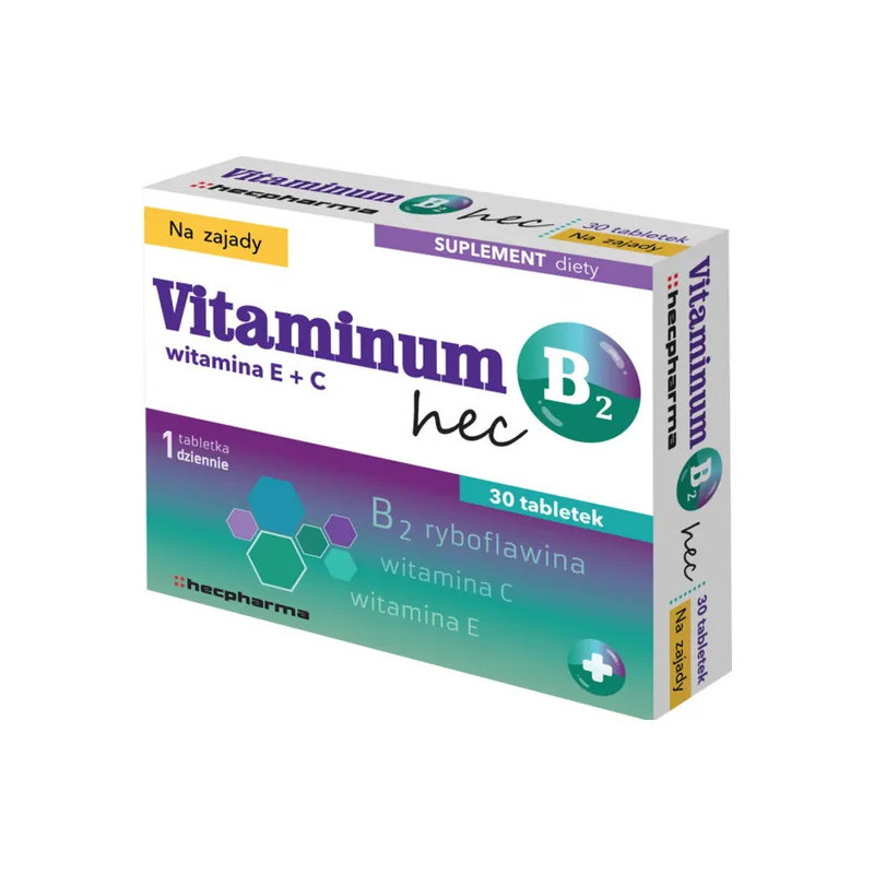 Vitaminum B 2 hec, tabletki, 30 sztuk
