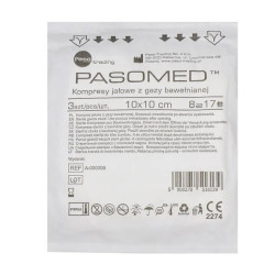 Kompresy jałowe PASOMED 10cmx10cm ,3 sztuki
