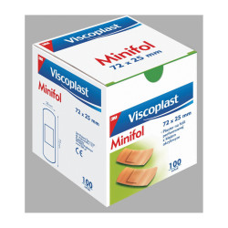 Plastry VISCOPLAST MINIFOL 7,2x2,5cm, 100sztuk