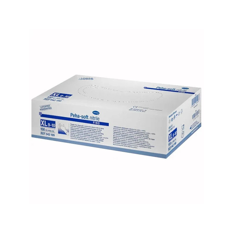 Hartmann Peha-soft nitrile fino, rękawice nitrylowe, niejałowe, rozmiar XL, 150 sztuk