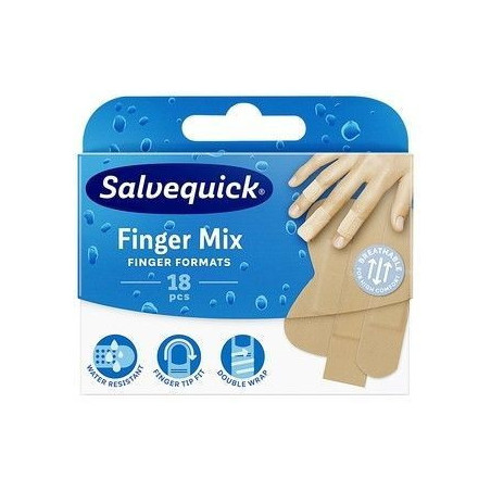 Salvequick Finger Mix plastry ,18 sztuk