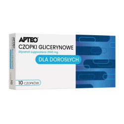 APTEO Czopki glicerynowe dla dorosłych , 10 sztuk