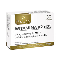 Protego Witamina K2 + D3, kapsułki elastyczne, 30 sztuk