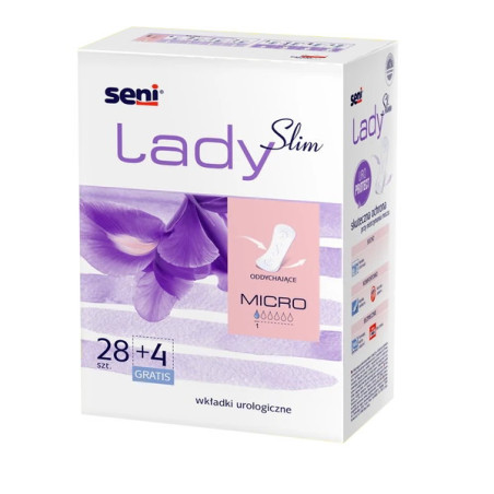 Wkładki urologiczne SENI LADY SLIM Micro, 28 sztuk