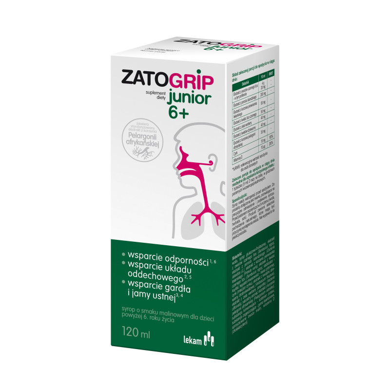 Zatogrip Junior 6+ syrop 120 ml