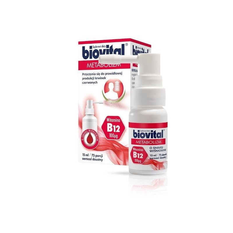 Biovital Metabolizm, witamina B12, spray, 15 ml