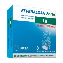 Efferalgan Forte, 1 g, tabletki musujące, 8 sztuk