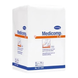 Kompres MEDICOMP niejałowy 10cm x 10cm ,100 sztuk