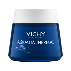 Vichy Aqualia Thermal Spa, nawilżający i regenerujący żel-krem przeciw objawom zmęczenia na noc, 75 ml