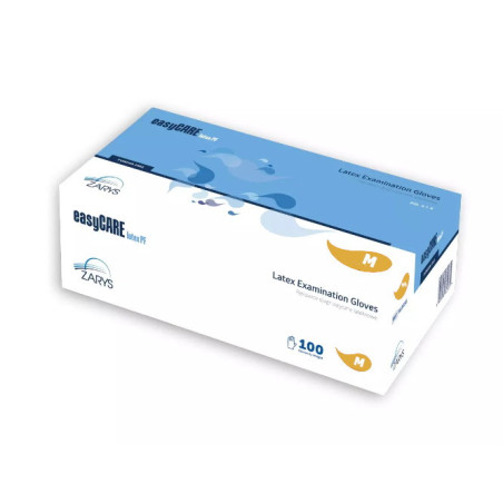 Rękawice easyCARE lateksowe M ,100 sztuk