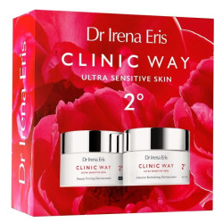 Clinic Way  Ultra Sensitive Skin, Zestaw 2° ,UJĘDRNIENIE,  krem na dzień SPF 20, 50 ml +  krem na noc, 50 ml