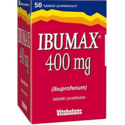 IBUMAX 400 mg, 50 tabletek